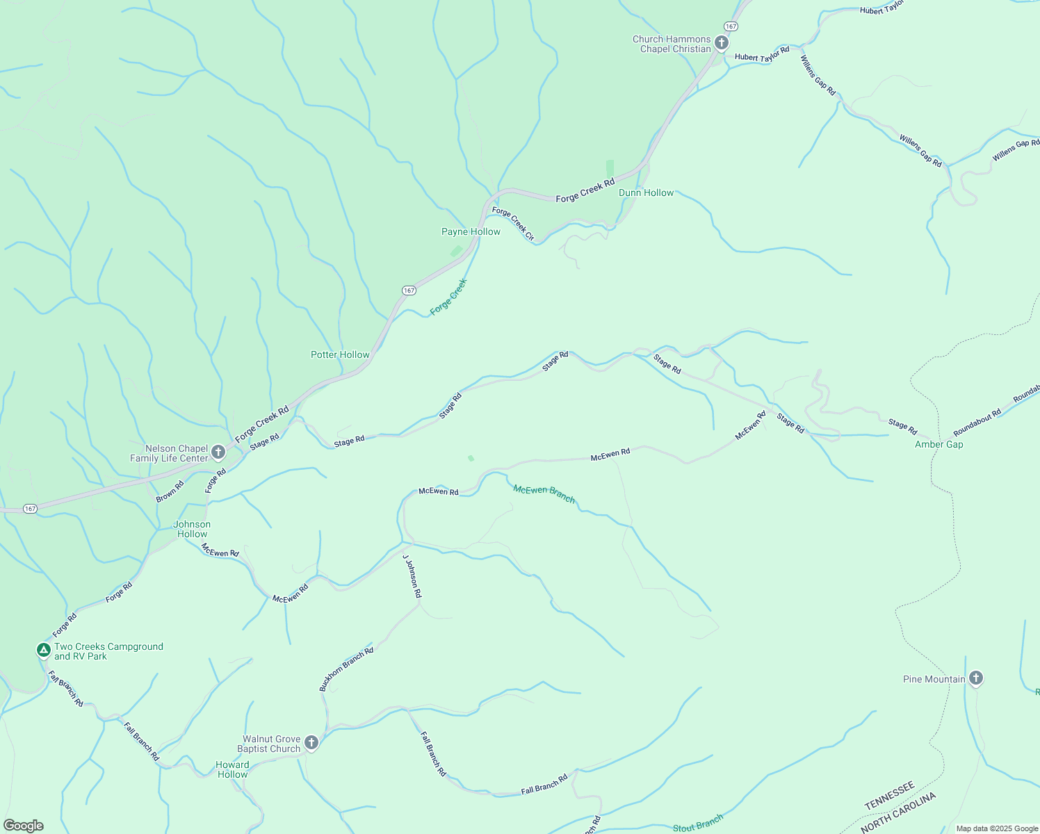 map of restaurants, bars, coffee shops, grocery stores, and more near 1154 Stage Road in Mountain City