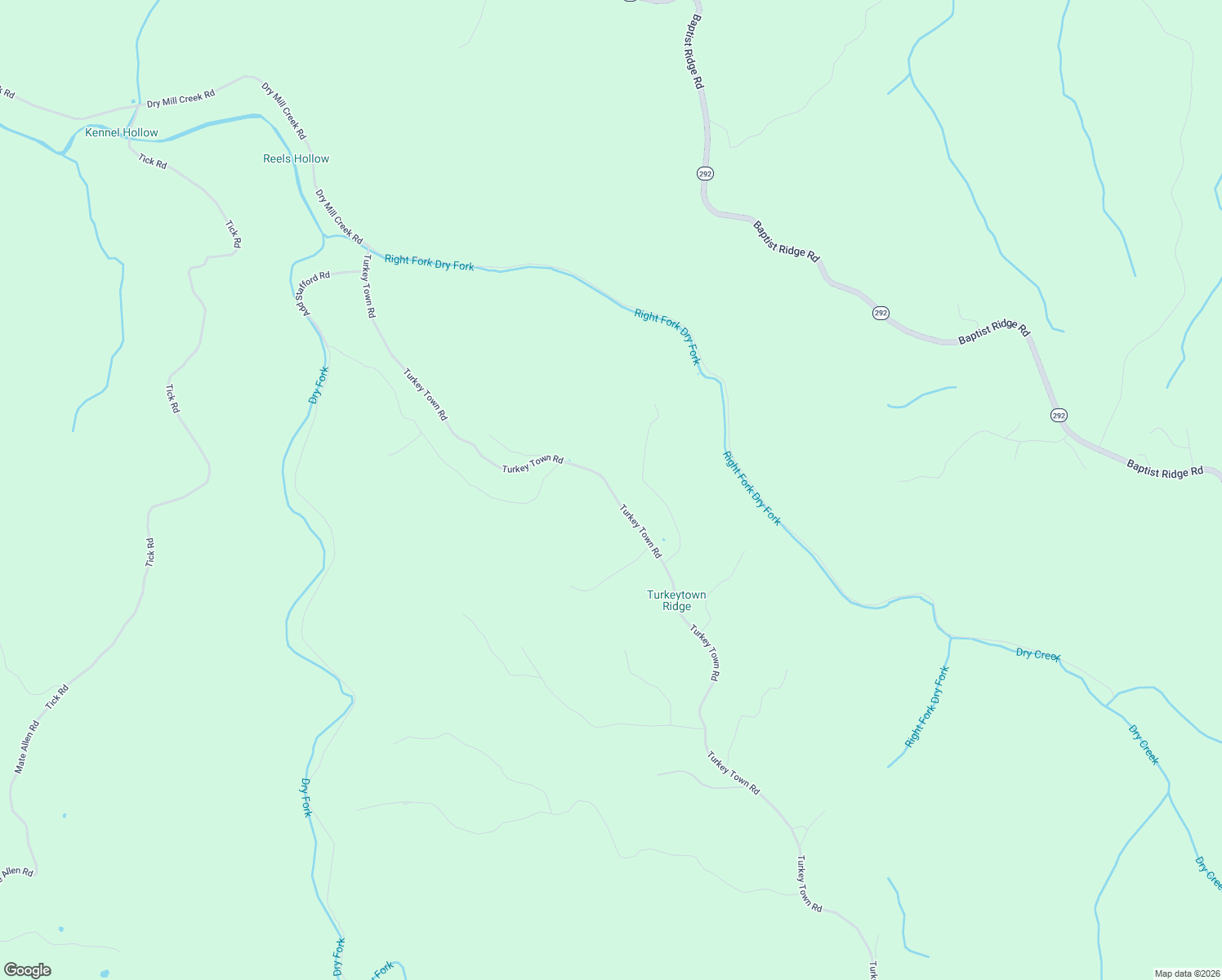 map of restaurants, bars, coffee shops, grocery stores, and more near 1286 Turkey Town Road in Hilham