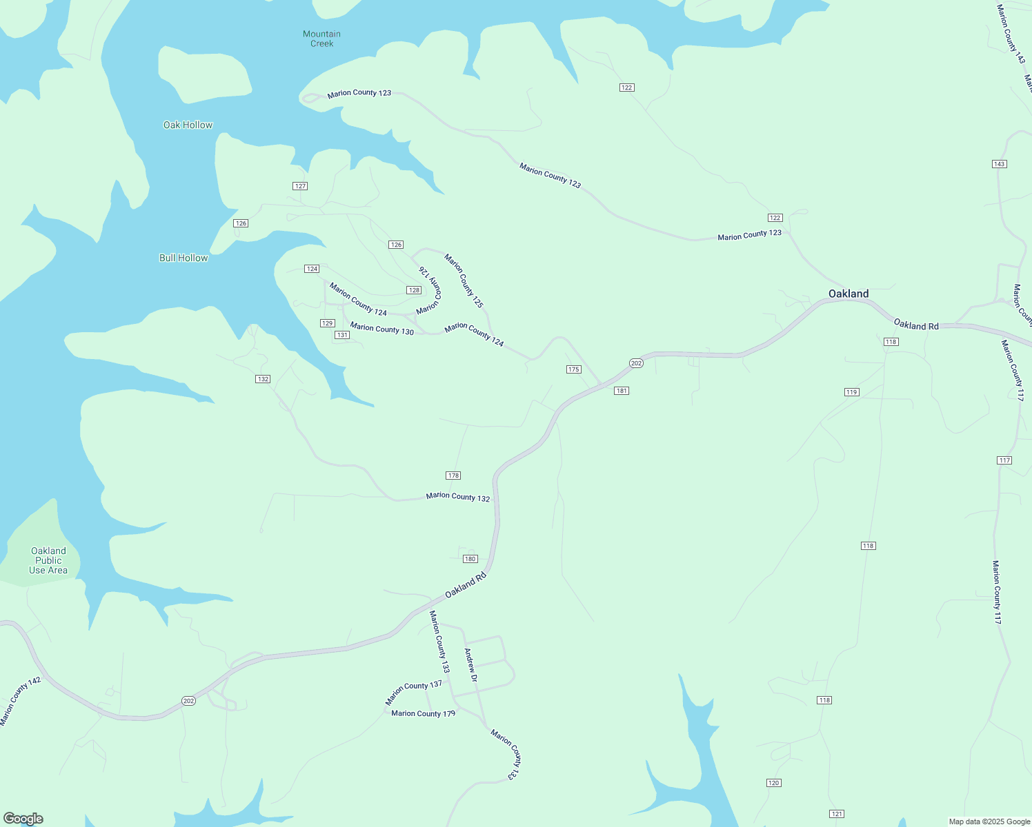 map of restaurants, bars, coffee shops, grocery stores, and more near 7035 Oakland Road in Oakland