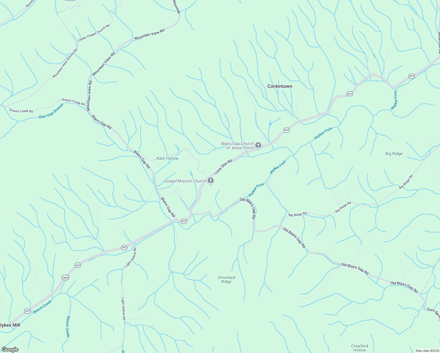 map of restaurants, bars, coffee shops, grocery stores, and more near 7405 Lone Star Road in Kingsport