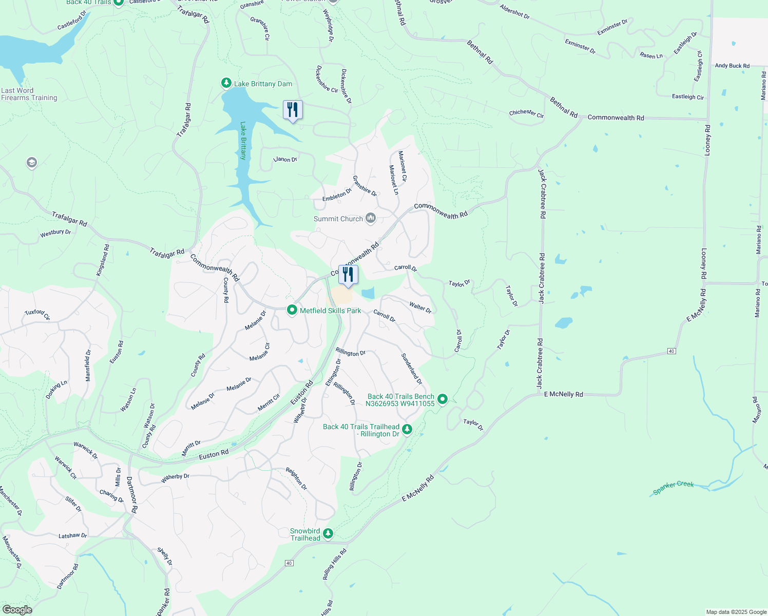 map of restaurants, bars, coffee shops, grocery stores, and more near 8 Walter Cir in Bella Vista