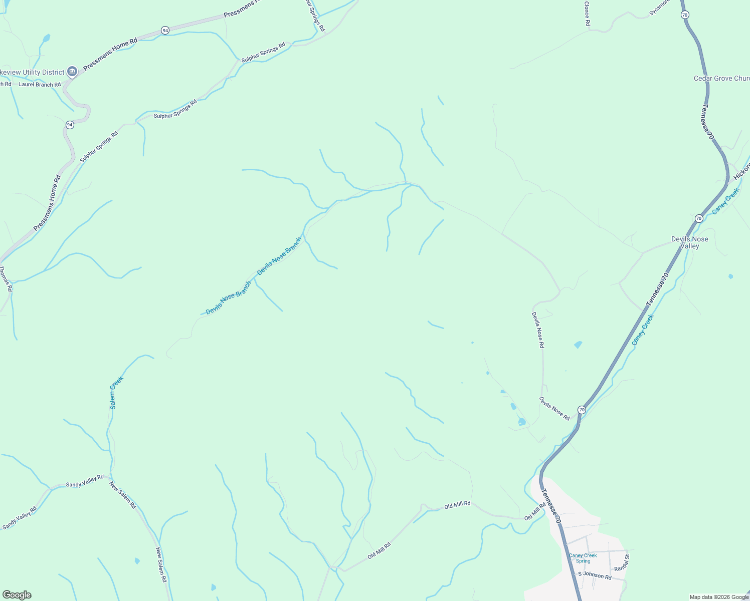 map of restaurants, bars, coffee shops, grocery stores, and more near 605 Devils Nose Road in Rogersville