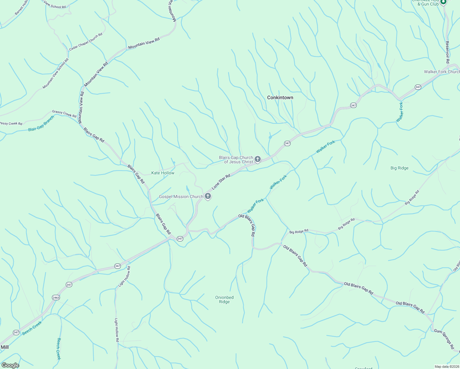 map of restaurants, bars, coffee shops, grocery stores, and more near 7405 Lone Star Road in Kingsport