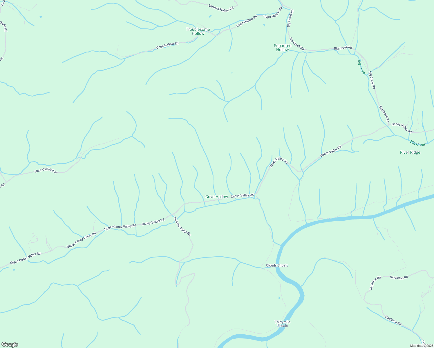 map of restaurants, bars, coffee shops, grocery stores, and more near 7020 Caney Valley Road in Tazewell