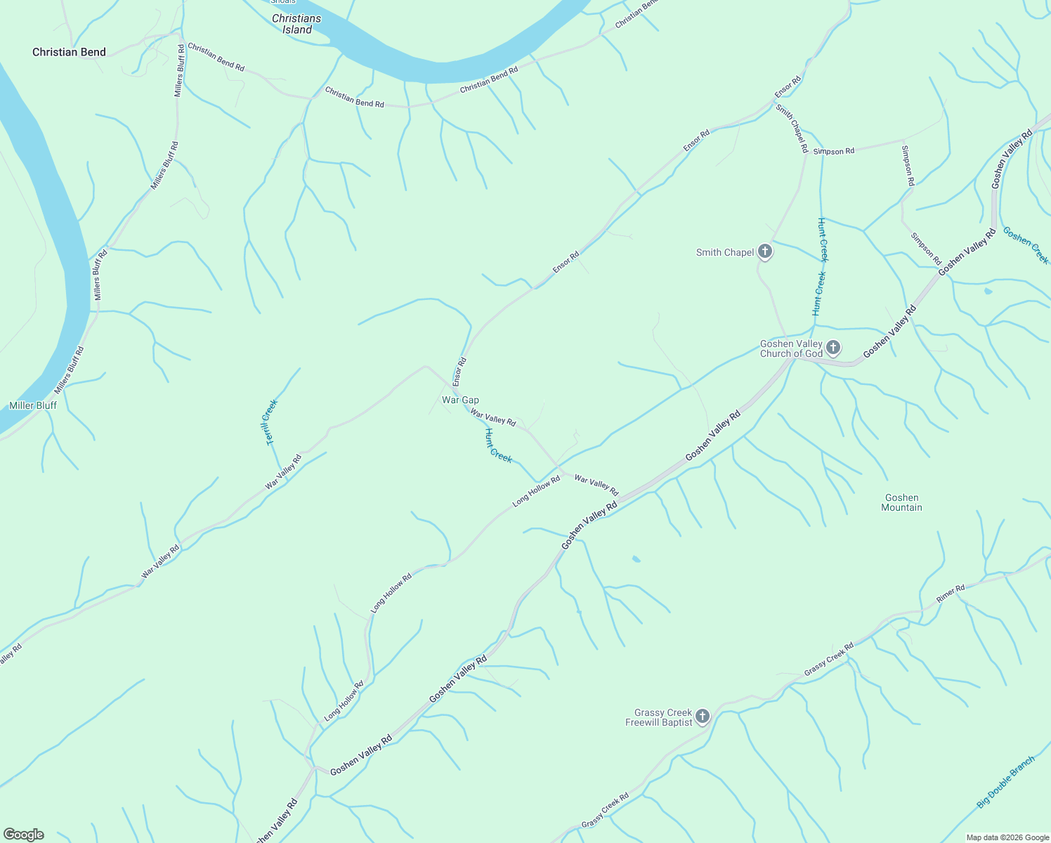 map of restaurants, bars, coffee shops, grocery stores, and more near 408 War Valley Road in Church Hill