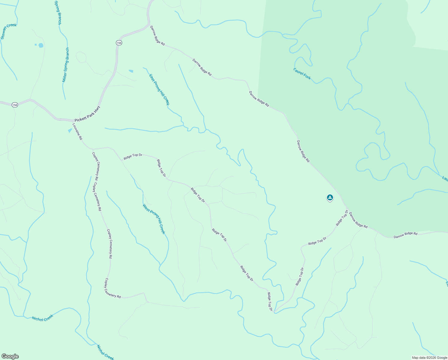 map of restaurants, bars, coffee shops, grocery stores, and more near 140 Cherry Ridge Road in Jamestown