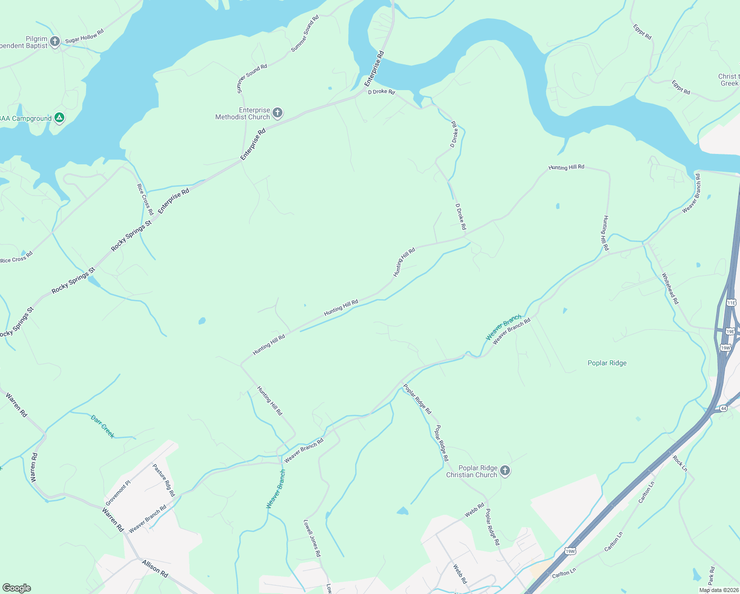 934 Hunting Hill Road, Piney Flats TN Walk Score