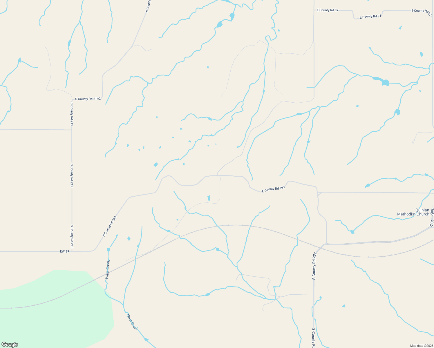 map of restaurants, bars, coffee shops, grocery stores, and more near 220281 East County Road 385 in Mooreland