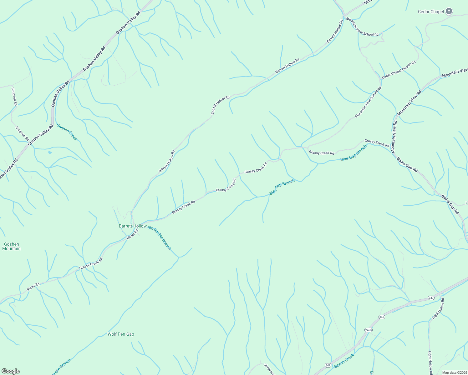 map of restaurants, bars, coffee shops, grocery stores, and more near 1475 Grassy Creek Road in Rogersville