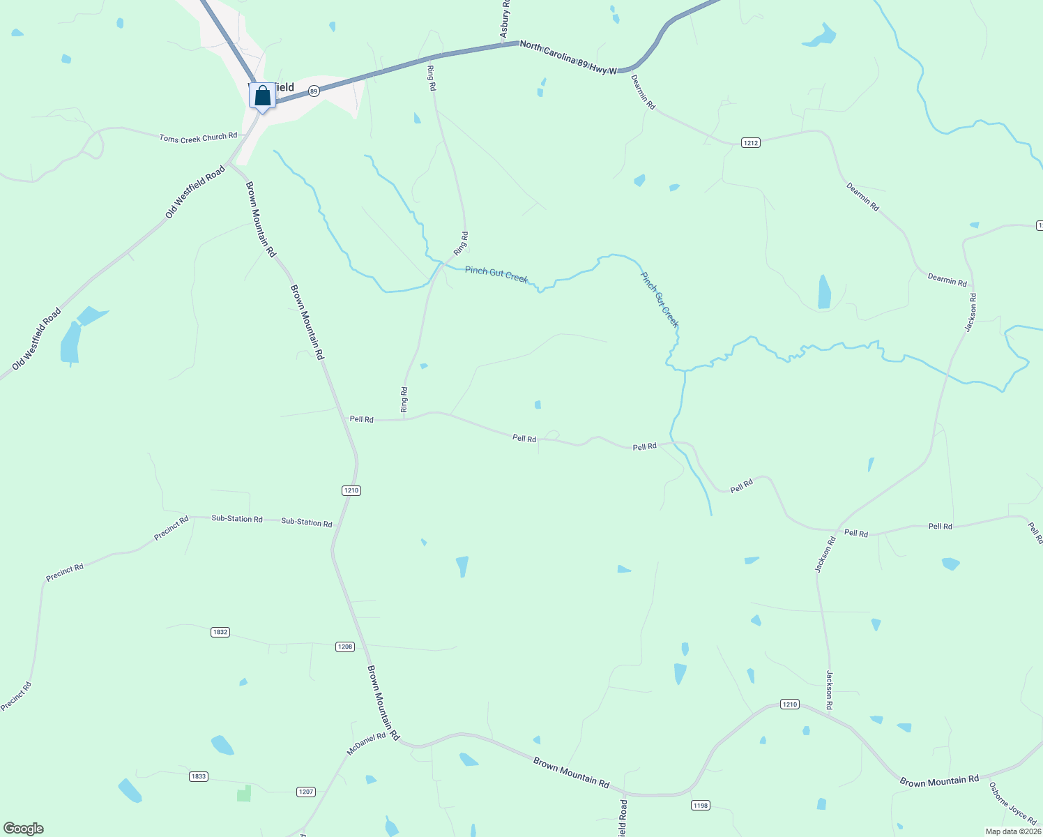 map of restaurants, bars, coffee shops, grocery stores, and more near 1325 Pell Road in Westfield