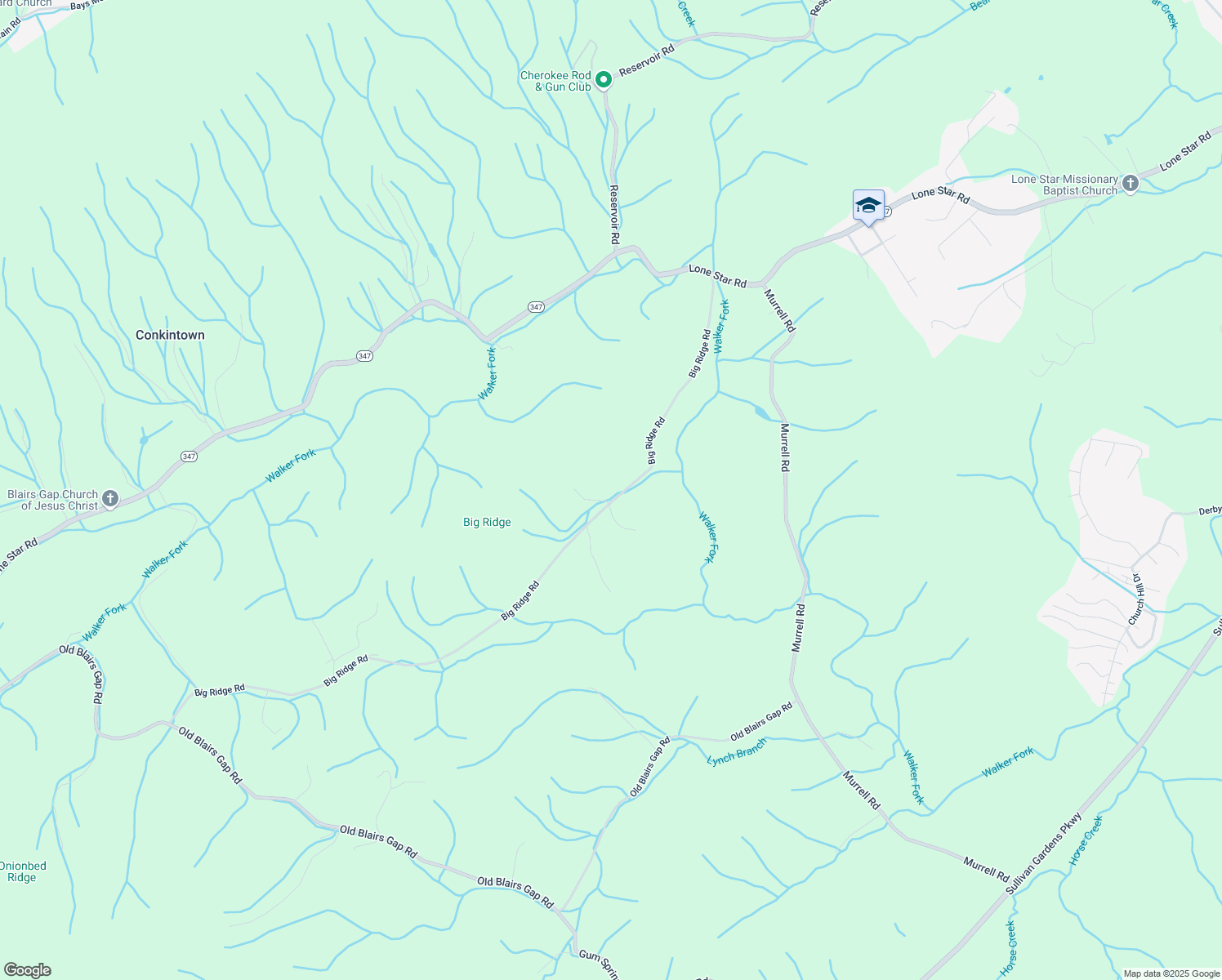 map of restaurants, bars, coffee shops, grocery stores, and more near 325 Donnie Crawford Road in Kingsport