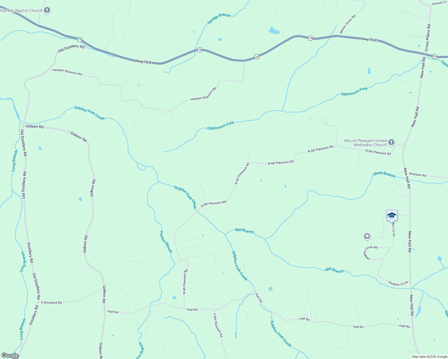 map of restaurants, bars, coffee shops, grocery stores, and more near 3044 North Mount Pleasant Road in Greenbrier