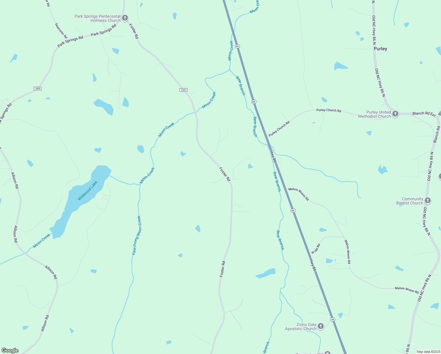 map of restaurants, bars, coffee shops, grocery stores, and more near 3627 Foster Road in Yanceyville