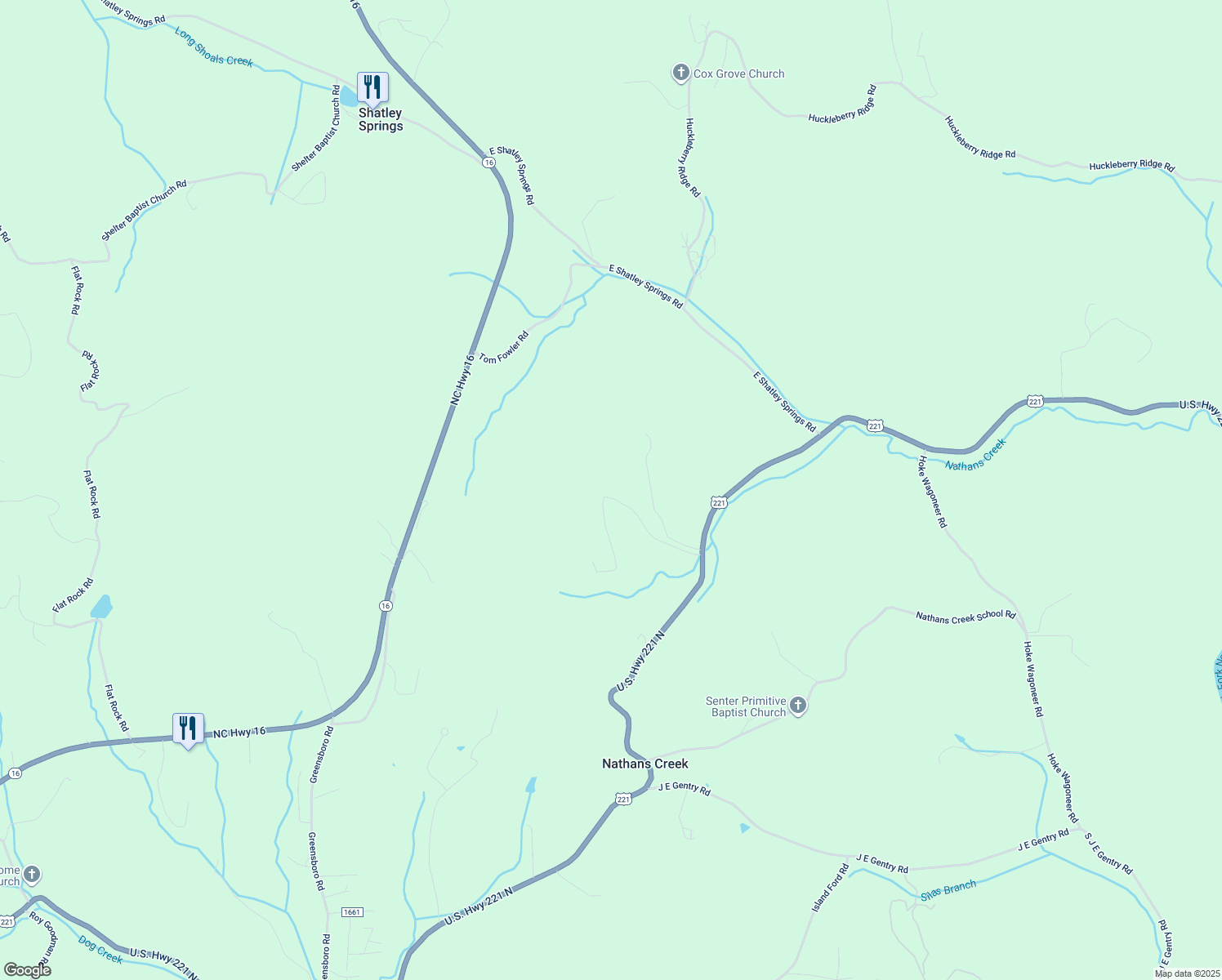 map of restaurants, bars, coffee shops, grocery stores, and more near 478 Quail Hollow Road in Jefferson