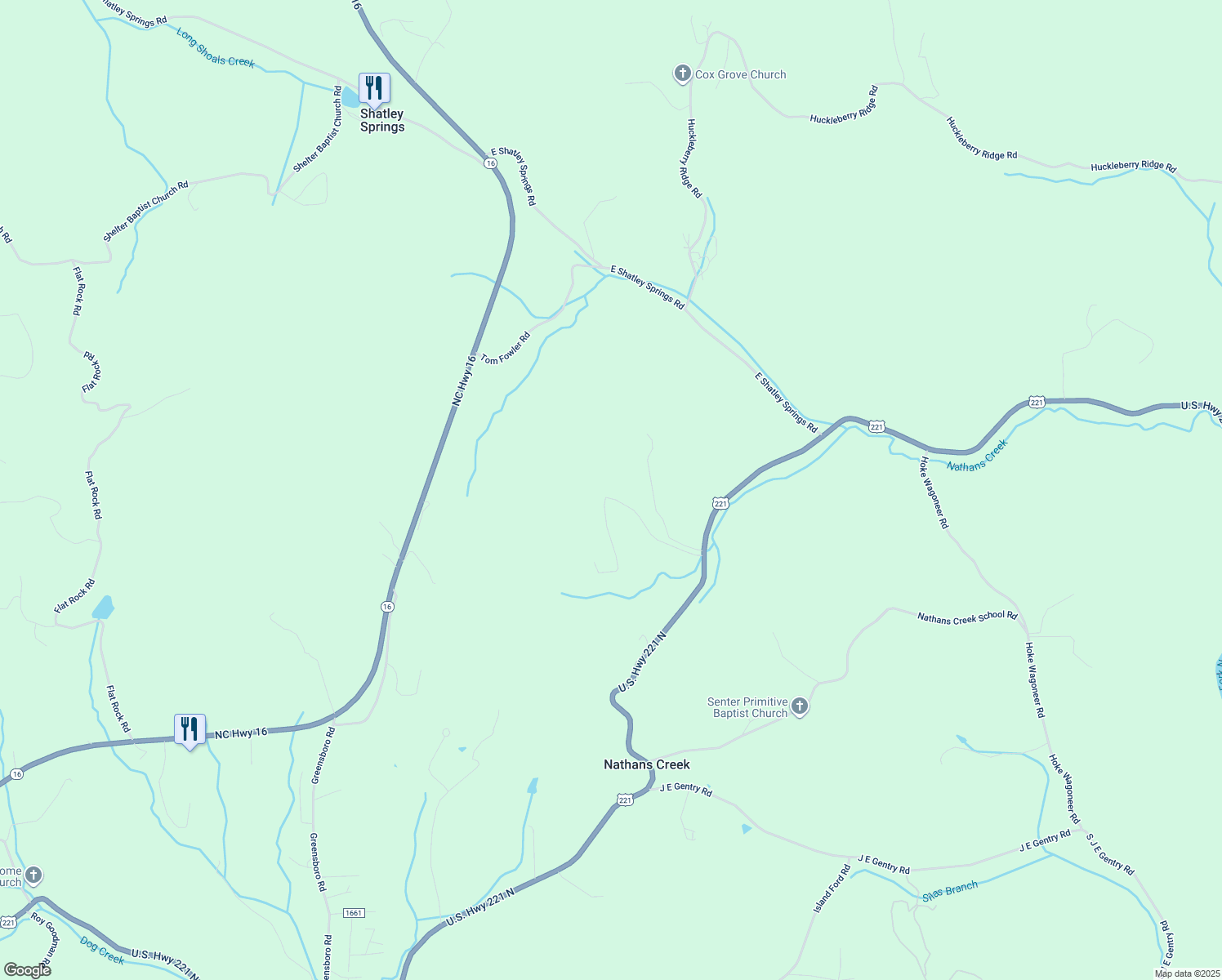 map of restaurants, bars, coffee shops, grocery stores, and more near 478 Quail Hollow Road in Jefferson