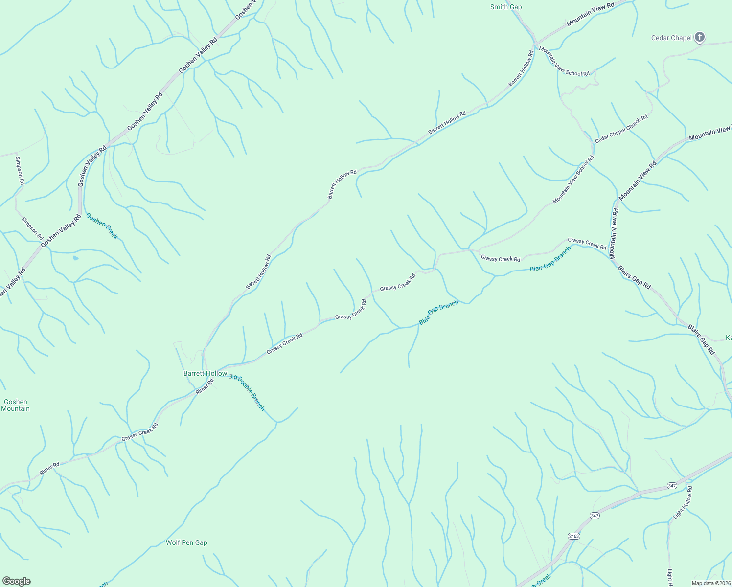 map of restaurants, bars, coffee shops, grocery stores, and more near 1475 Grassy Creek Road in Rogersville