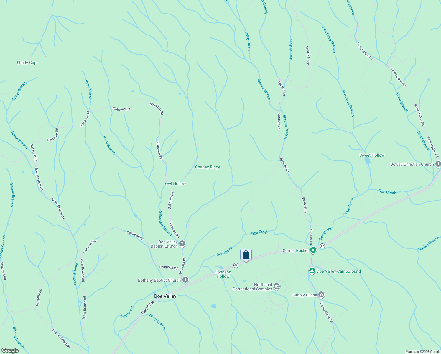 map of restaurants, bars, coffee shops, grocery stores, and more near 455 Robinson Hollow Lane in Mountain City