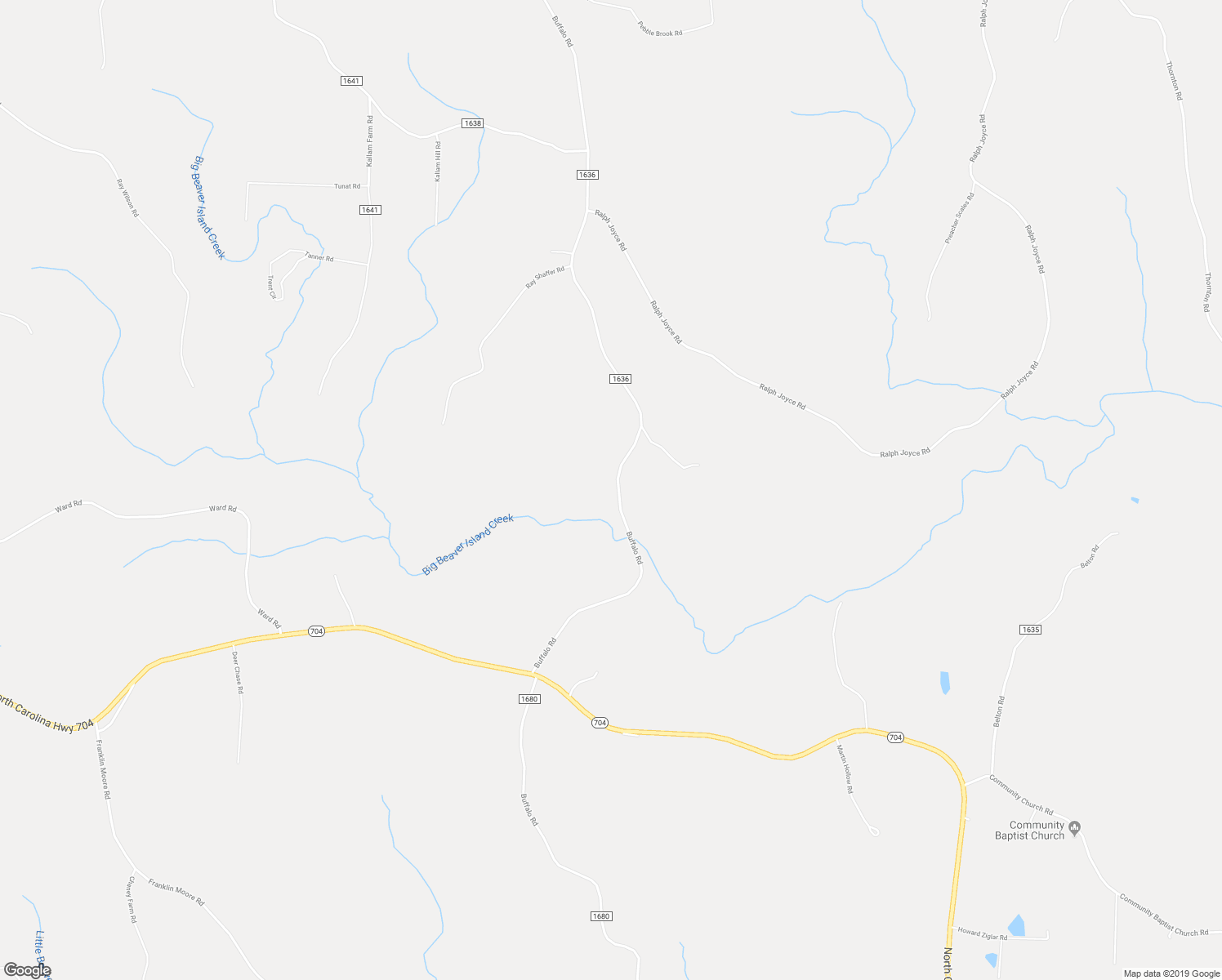 map of restaurants, bars, coffee shops, grocery stores, and more near 2072 Buffalo Road in Sandy Ridge