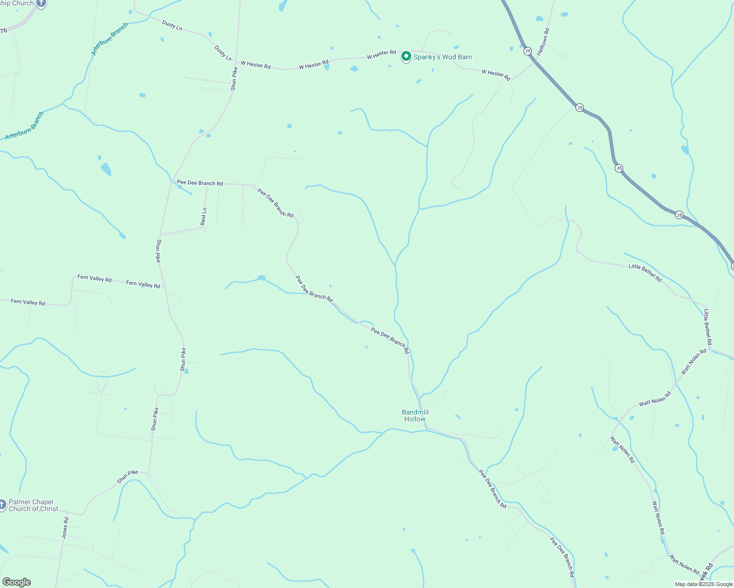 map of restaurants, bars, coffee shops, grocery stores, and more near 396B Pee Dee Branch Road in Cottontown