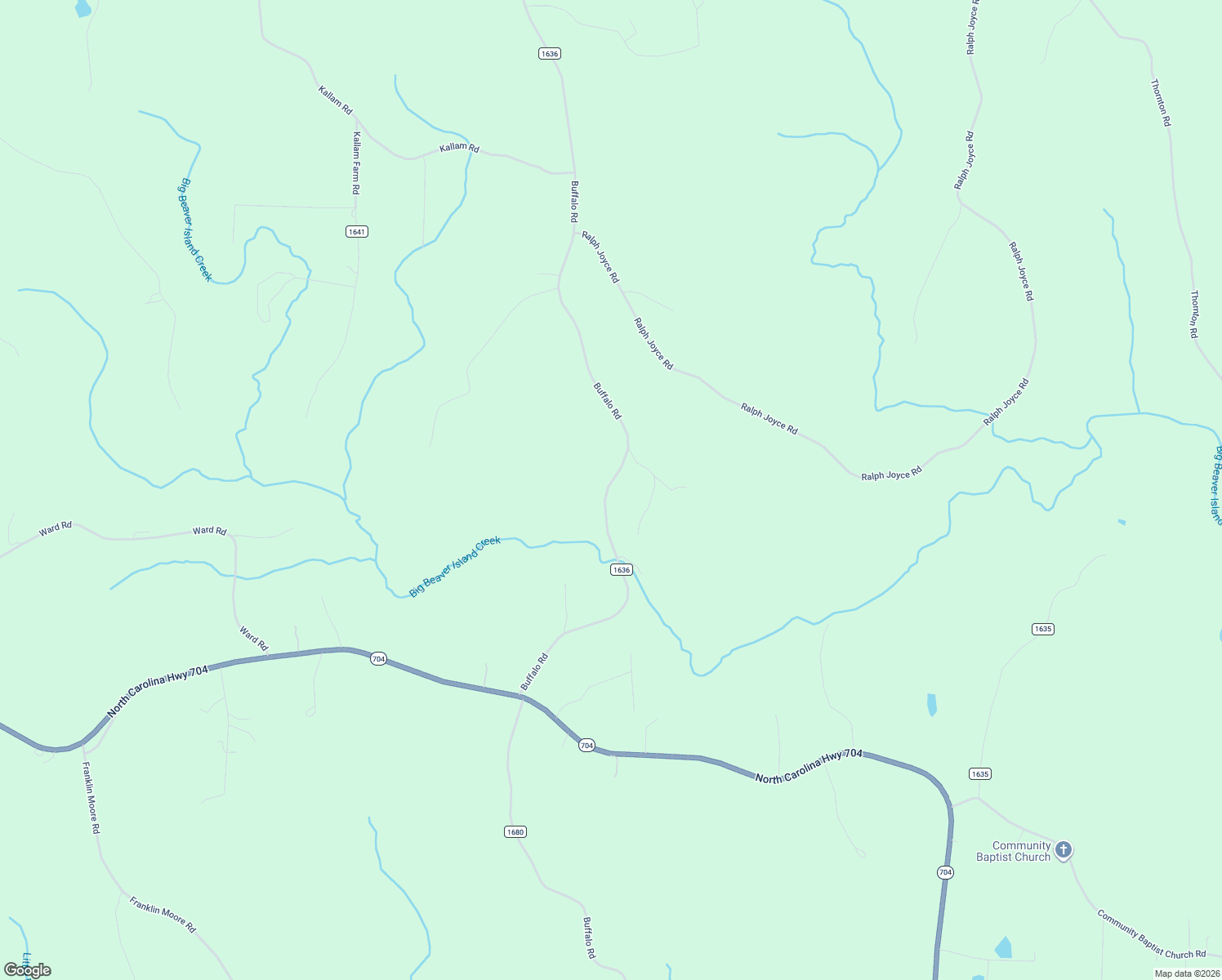 map of restaurants, bars, coffee shops, grocery stores, and more near 2072 Buffalo Road in Sandy Ridge