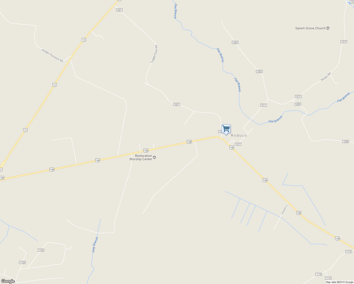 map of restaurants, bars, coffee shops, grocery stores, and more near 1551 U.S. 158 in Eure