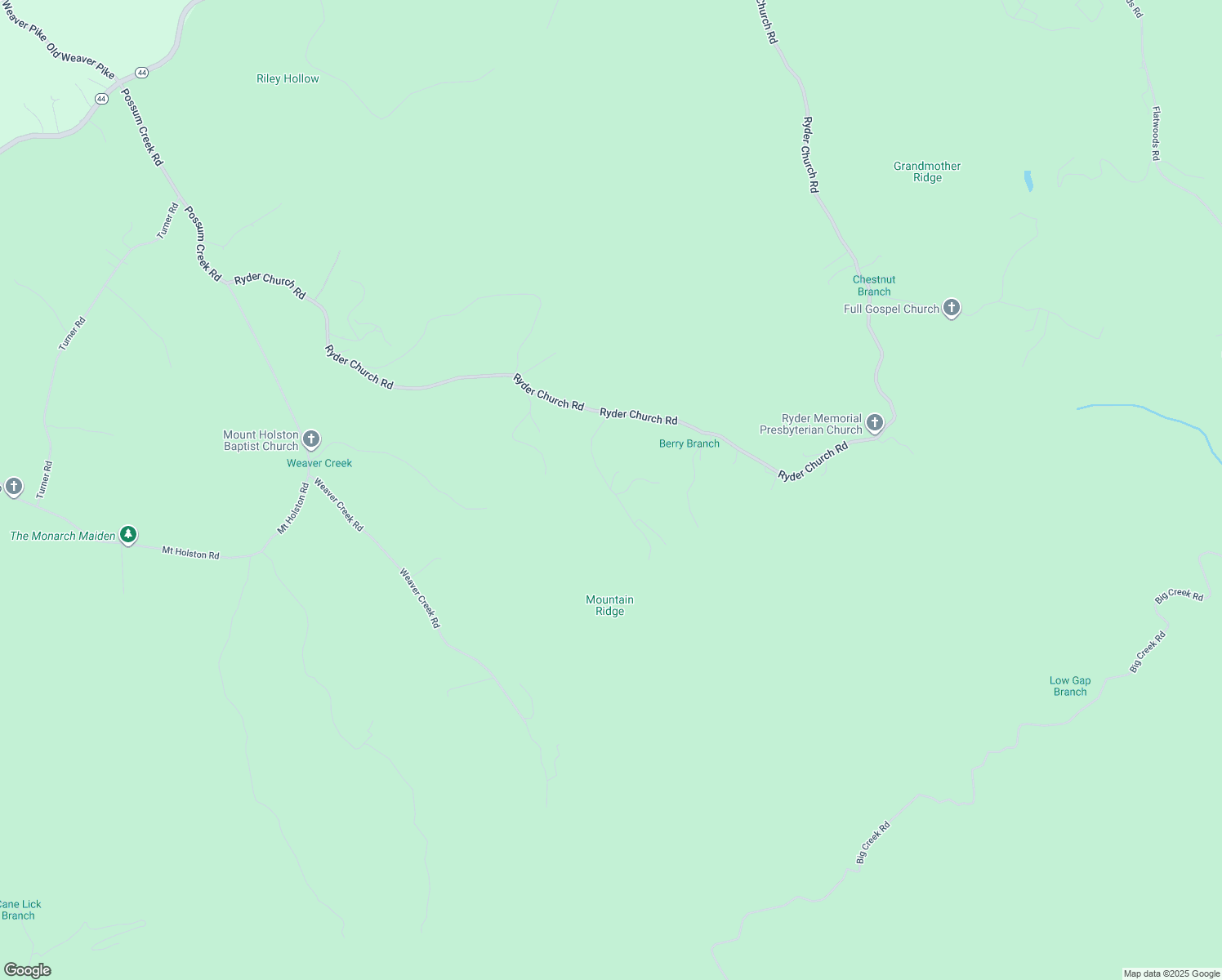map of restaurants, bars, coffee shops, grocery stores, and more near 396 Fritz Hollow Road in Bluff City