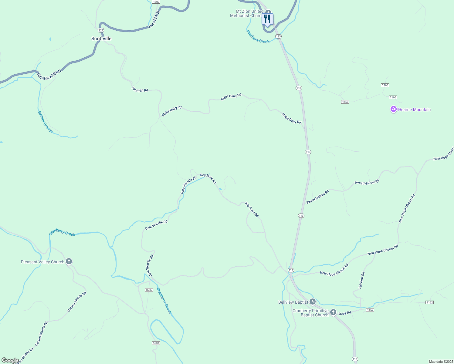 map of restaurants, bars, coffee shops, grocery stores, and more near 1050 County Line Road in Laurel Springs