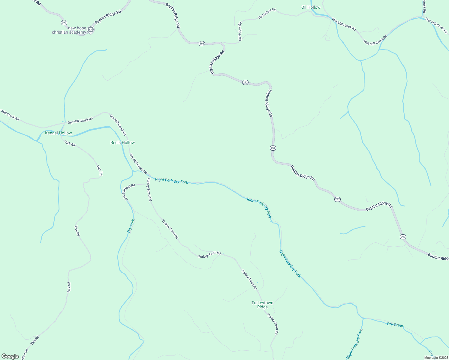 map of restaurants, bars, coffee shops, grocery stores, and more near 3517 Dry Mill Creek Road in Hilham