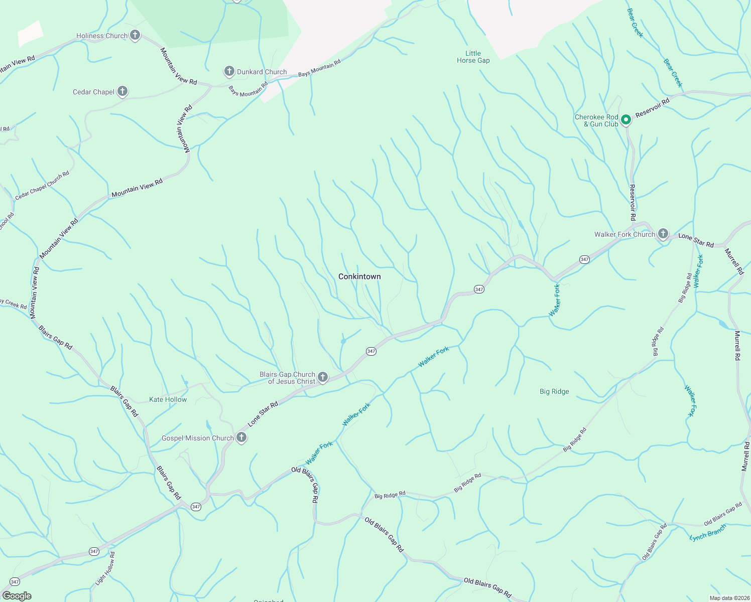 map of restaurants, bars, coffee shops, grocery stores, and more near 399 Ryan Road in Kingsport