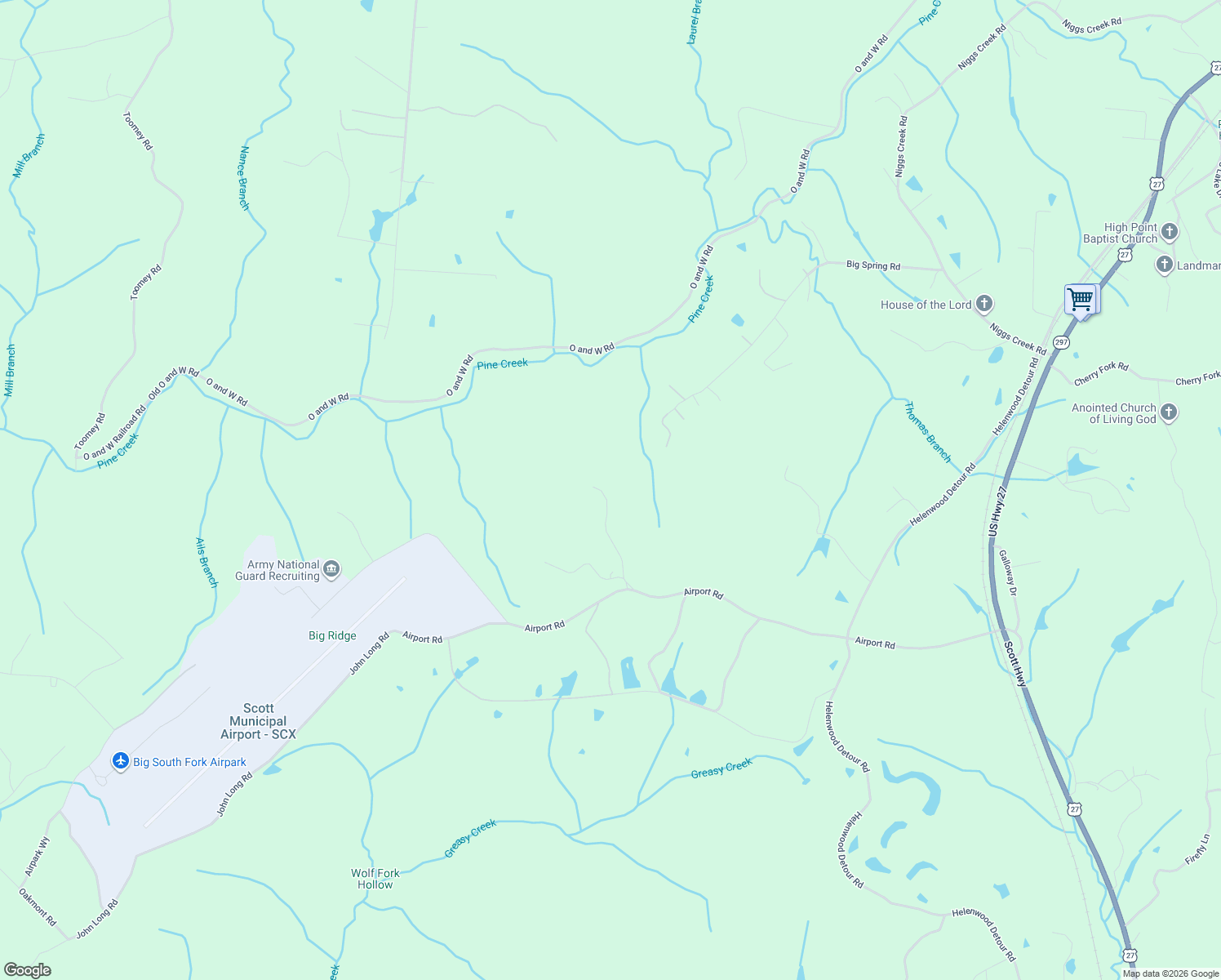 map of restaurants, bars, coffee shops, grocery stores, and more near 425 Indian Hills Road in Oneida