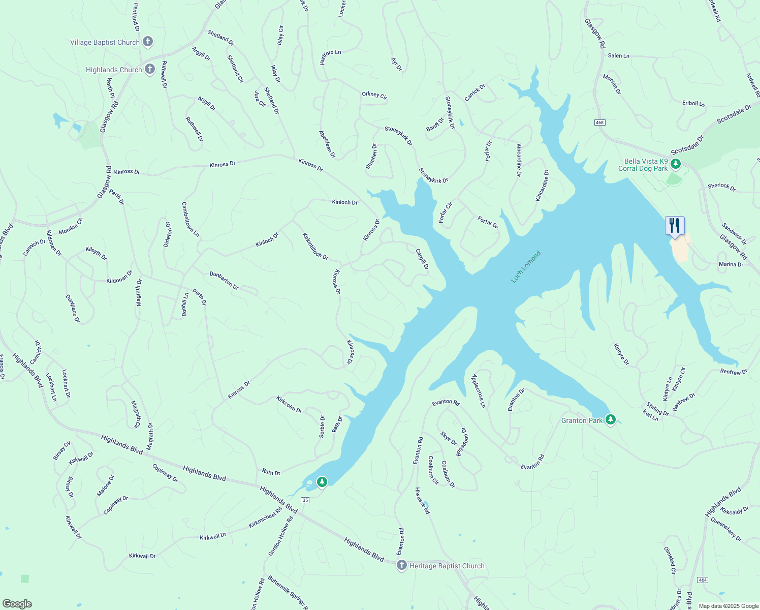map of restaurants, bars, coffee shops, grocery stores, and more near in Bella Vista