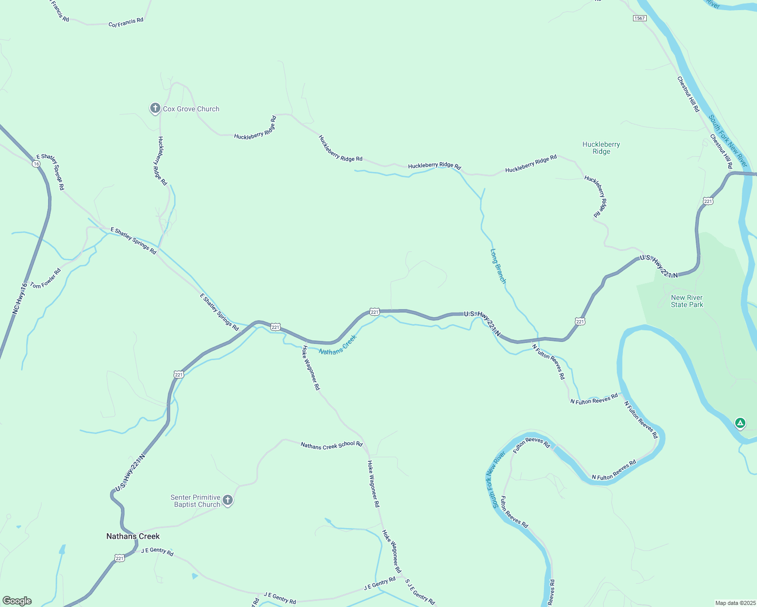 map of restaurants, bars, coffee shops, grocery stores, and more near 8365 U.S. Highway 221 North in Crumpler