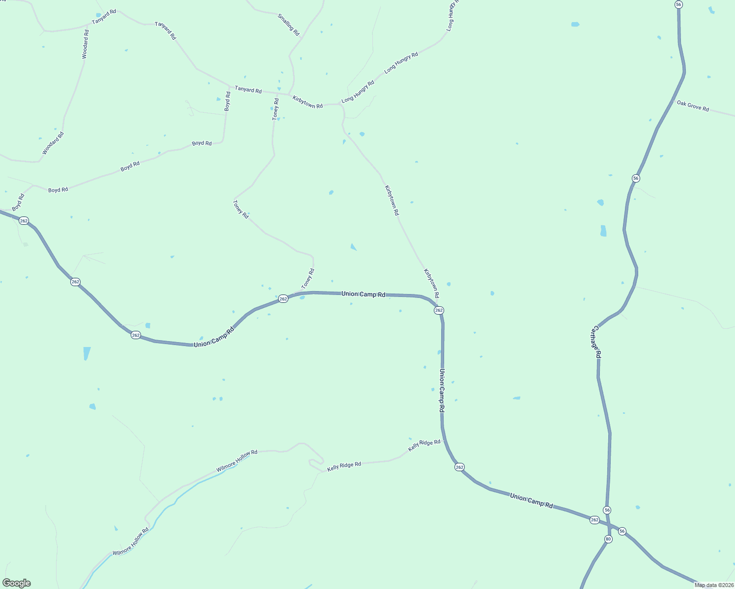 map of restaurants, bars, coffee shops, grocery stores, and more near 7022 Union Camp Road in Lafayette