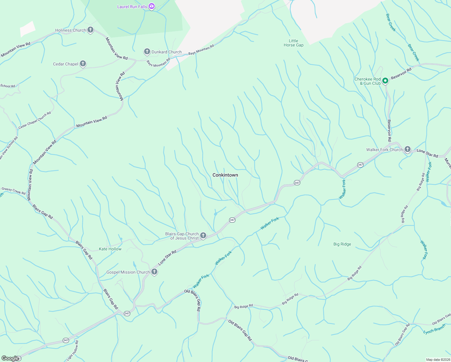 map of restaurants, bars, coffee shops, grocery stores, and more near 399 Ryan Road in Kingsport