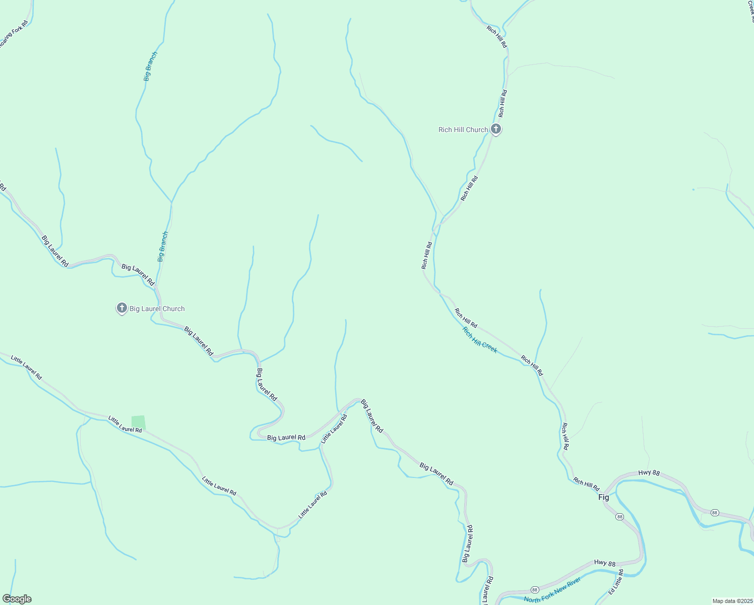map of restaurants, bars, coffee shops, grocery stores, and more near 1616 Big Laurel Road in Creston