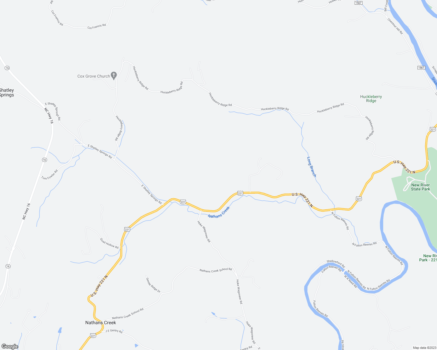 map of restaurants, bars, coffee shops, grocery stores, and more near 8365 U.S. Highway 221 North in Crumpler