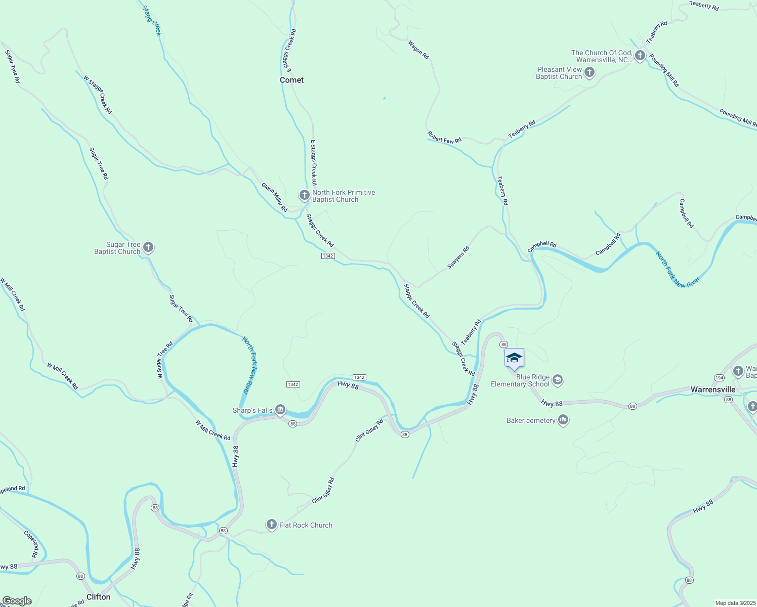 map of restaurants, bars, coffee shops, grocery stores, and more near 665 Staggs Creek Road in Warrensville