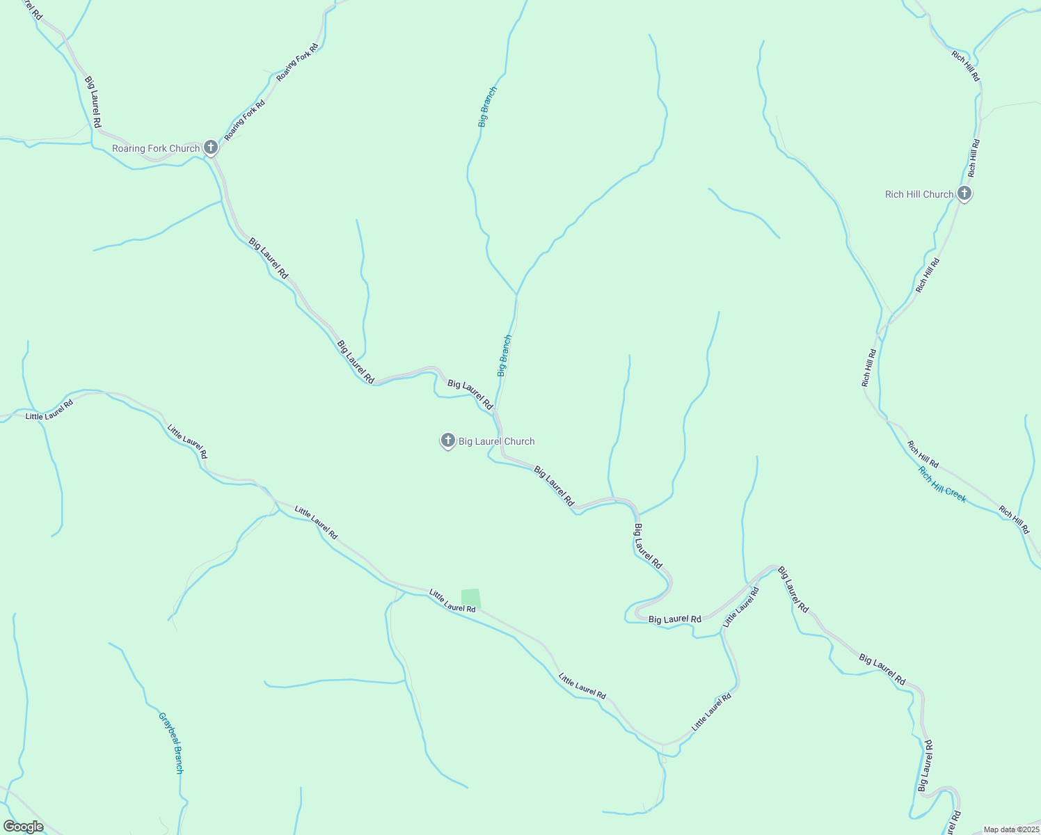 map of restaurants, bars, coffee shops, grocery stores, and more near 3186 Big Laurel Road in Creston