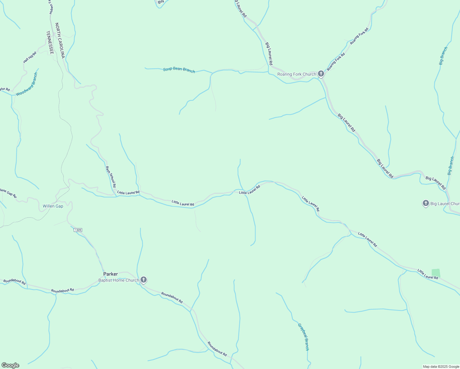 map of restaurants, bars, coffee shops, grocery stores, and more near 3558 Little Laurel Road in Creston