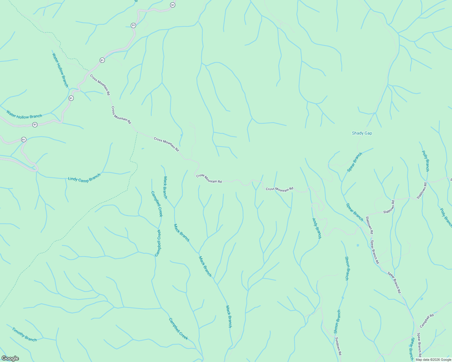 map of restaurants, bars, coffee shops, grocery stores, and more near 1542 Cross Mountain Road in Shady Valley