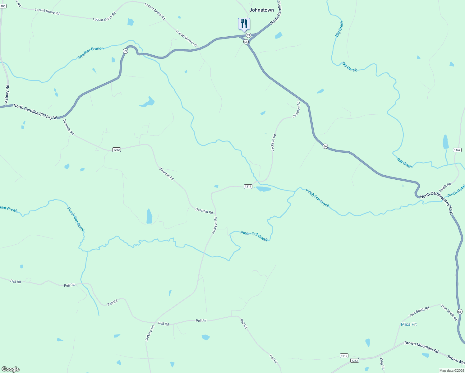 map of restaurants, bars, coffee shops, grocery stores, and more near State Road 1214 in Westfield