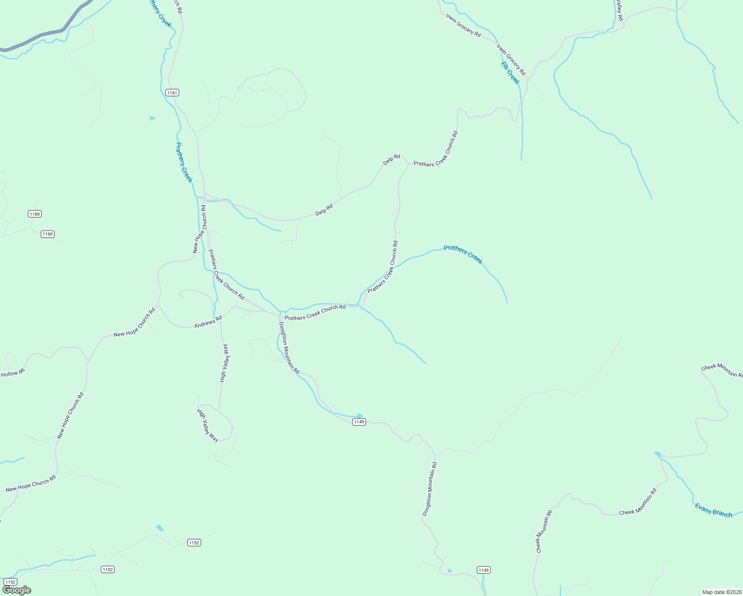 map of restaurants, bars, coffee shops, grocery stores, and more near 1144 Prathers Creek Church Road in Laurel Springs