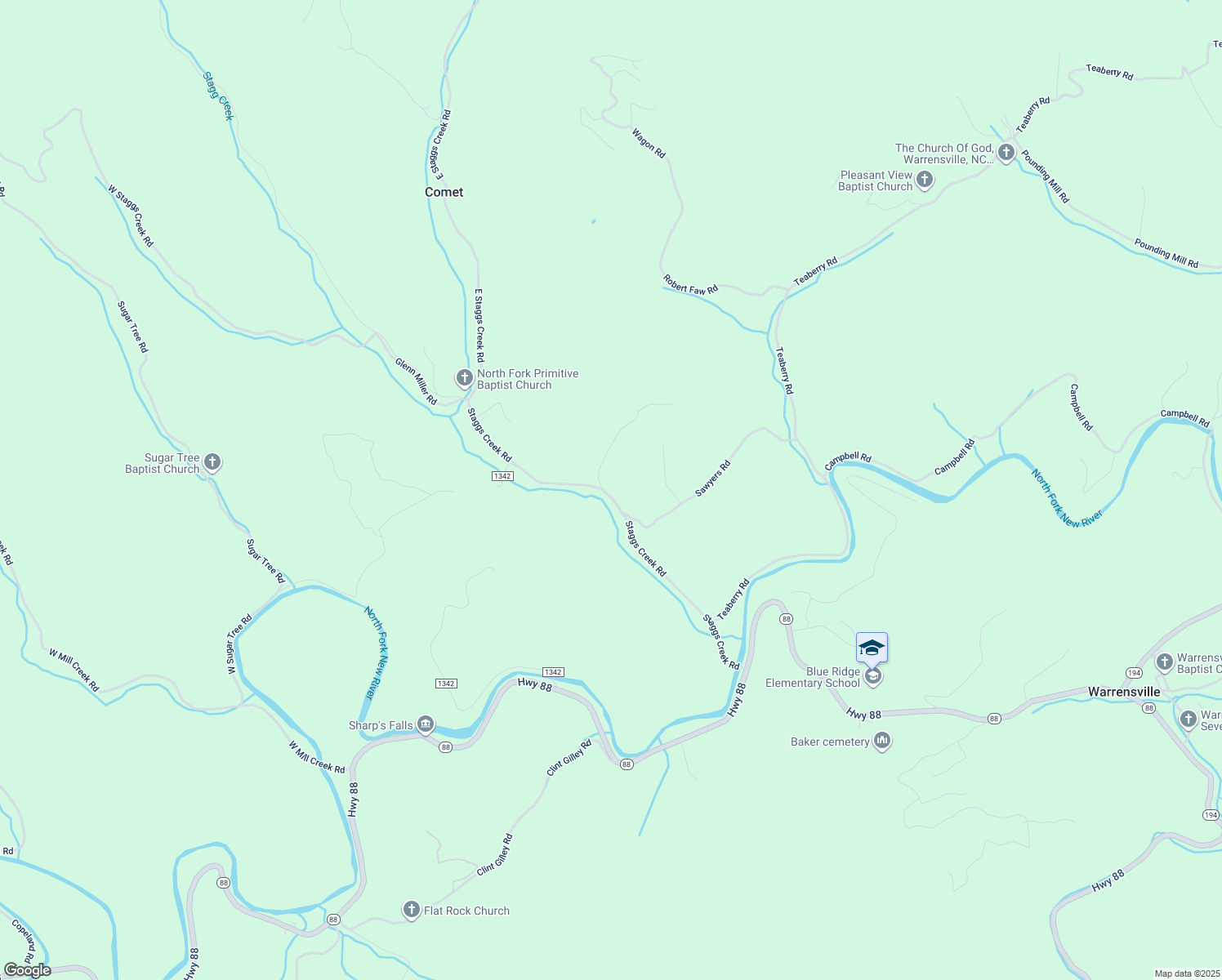 map of restaurants, bars, coffee shops, grocery stores, and more near 758 Staggs Creek Road in Warrensville