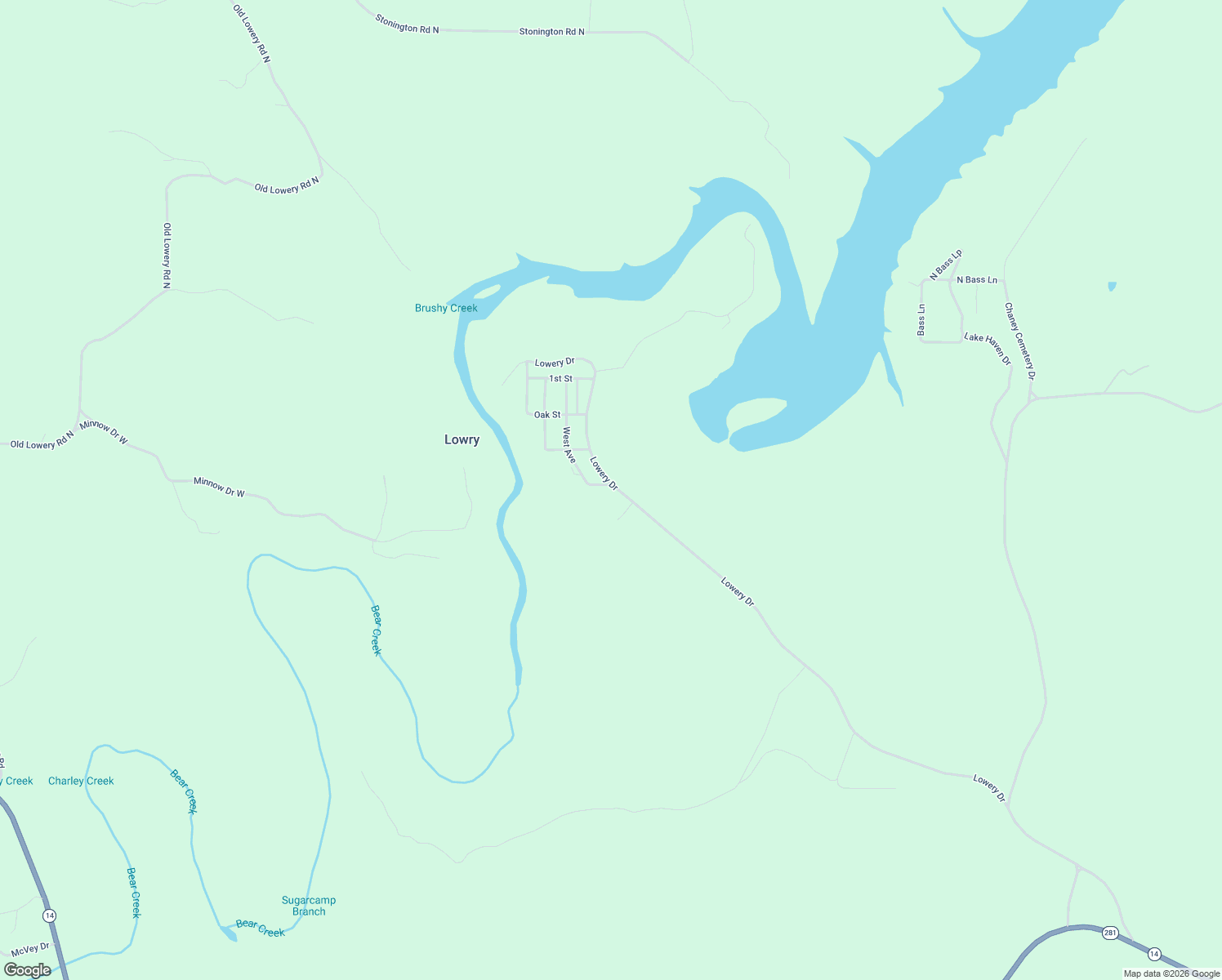 map of restaurants, bars, coffee shops, grocery stores, and more near 1835 Lowery Road in Lead Hill