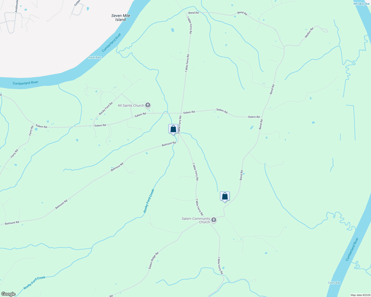map of restaurants, bars, coffee shops, grocery stores, and more near 1966 7 Mile Ferry Road in Clarksville
