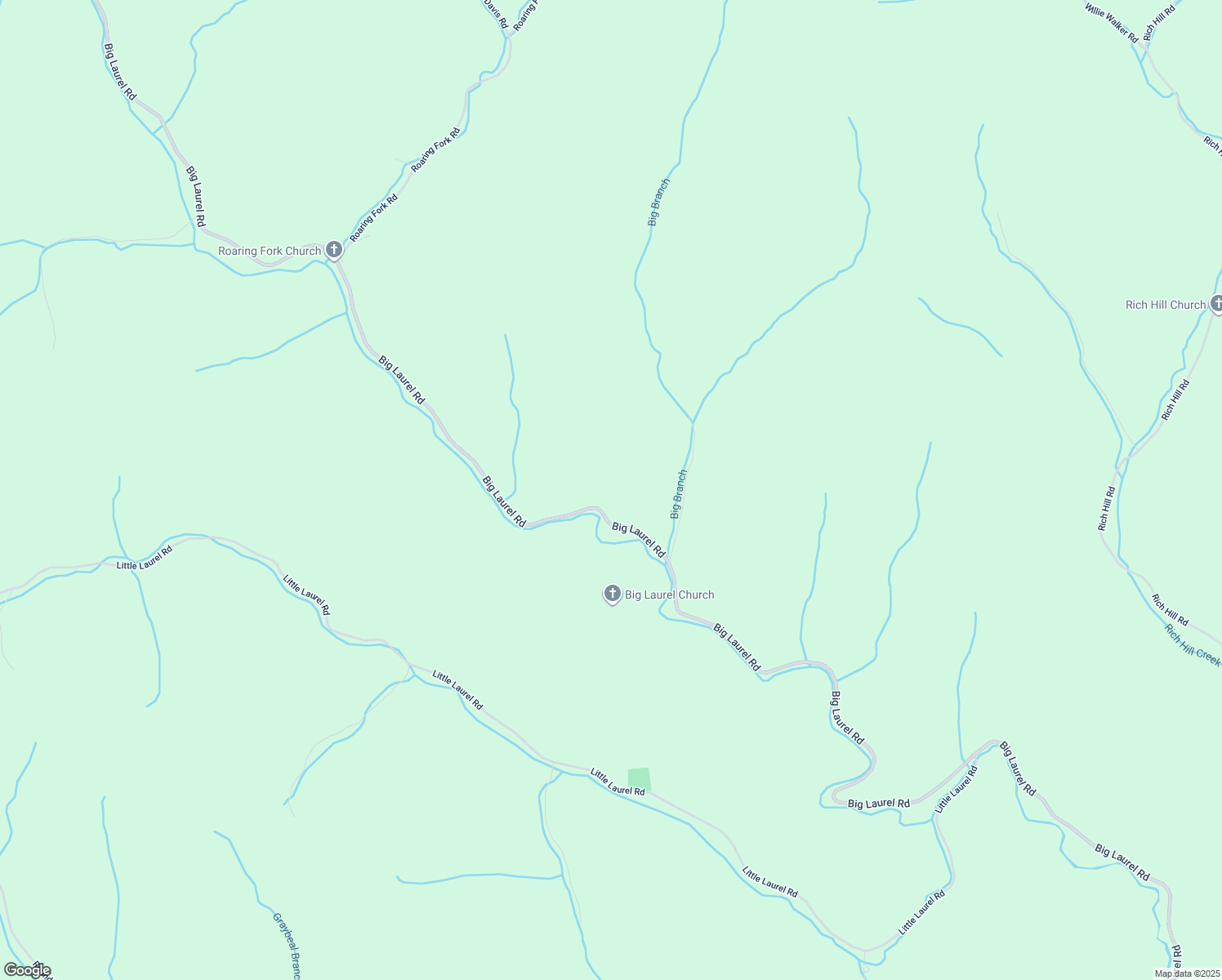map of restaurants, bars, coffee shops, grocery stores, and more near 3882 Big Laurel Road in Creston
