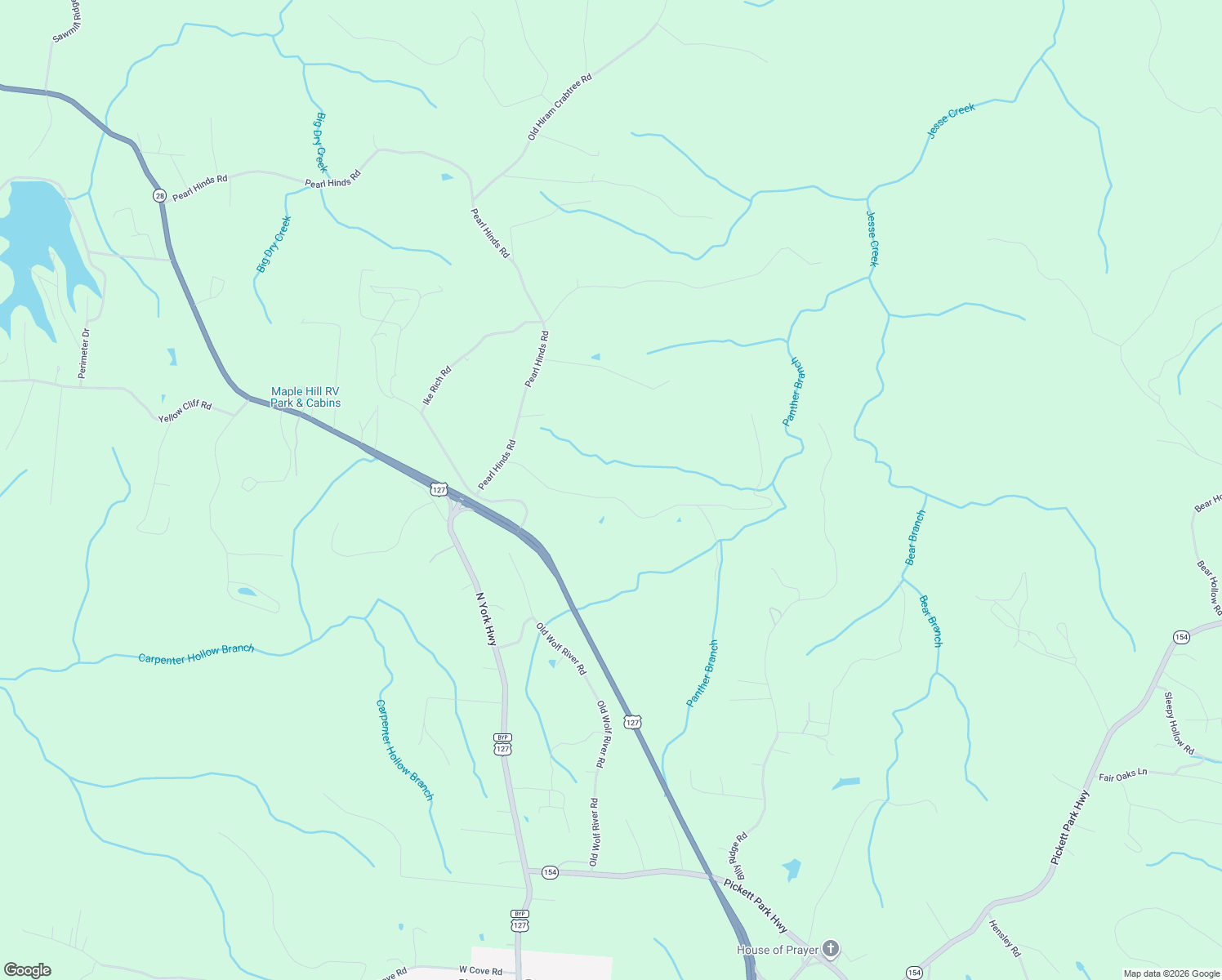 map of restaurants, bars, coffee shops, grocery stores, and more near 1165 Panther Branch Road in Jamestown