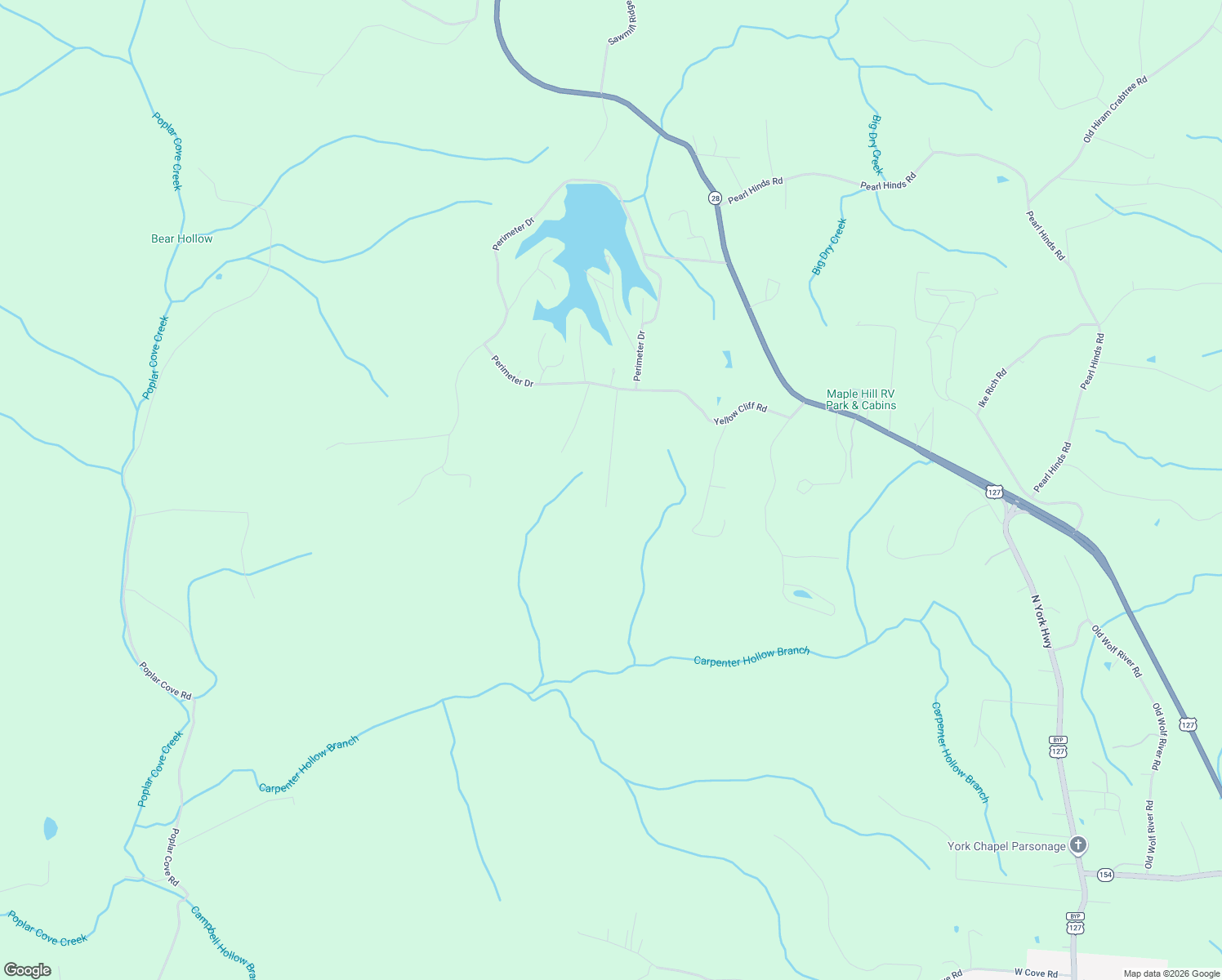 map of restaurants, bars, coffee shops, grocery stores, and more near 90 Longview Lane in Jamestown