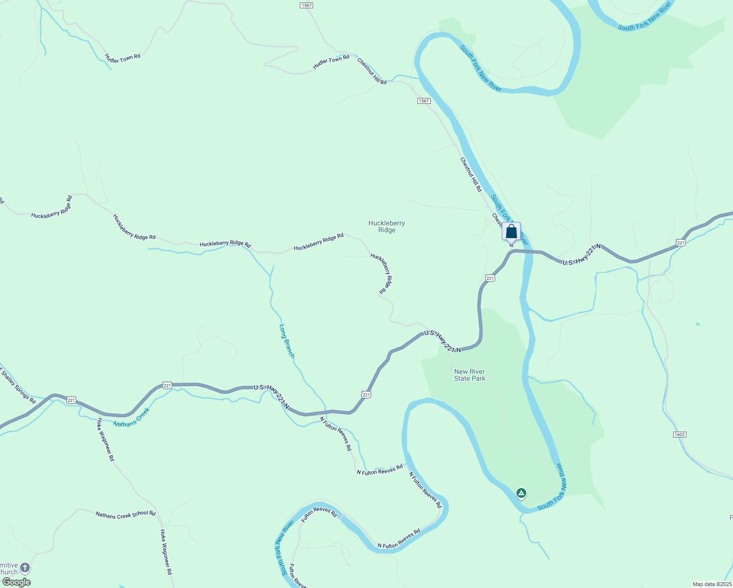 map of restaurants, bars, coffee shops, grocery stores, and more near 3950 Huckleberry Ridge Road in Crumpler
