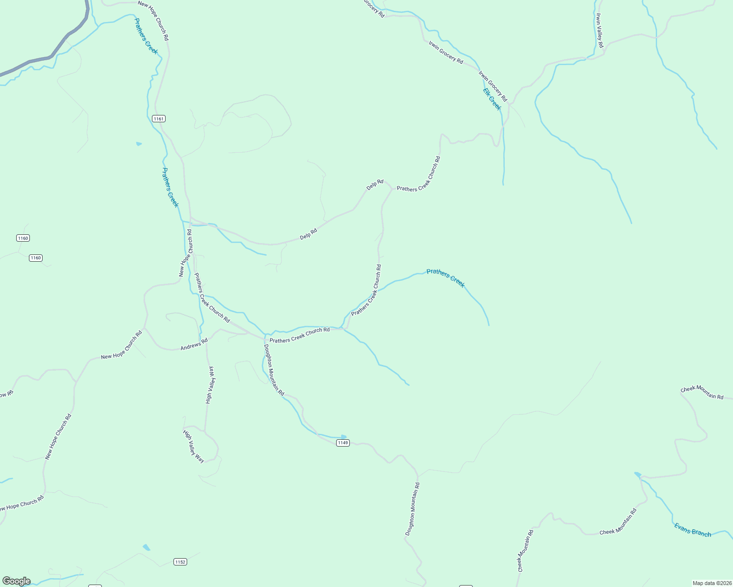 map of restaurants, bars, coffee shops, grocery stores, and more near 1144 Prathers Creek Ch Road in Laurel Springs